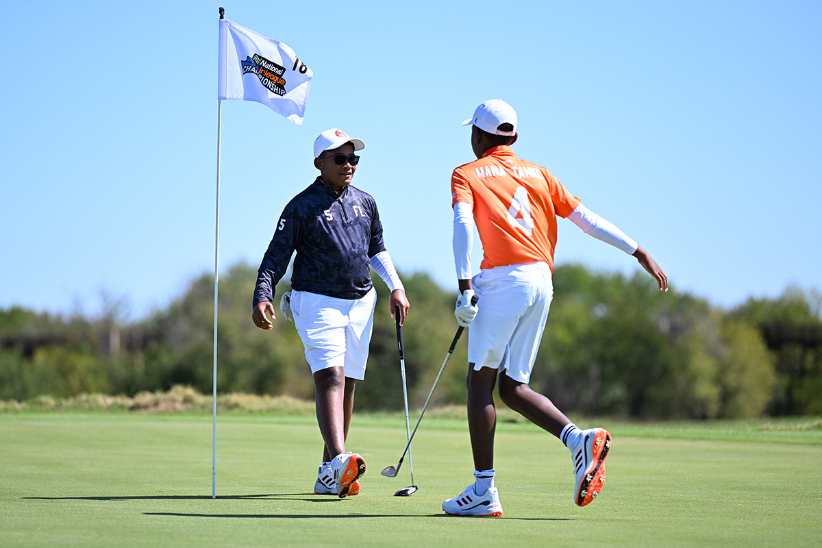 two young golfers