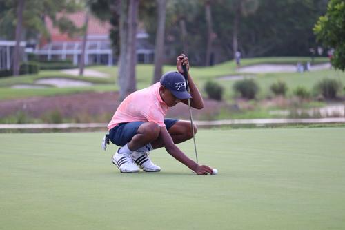 young male golfer